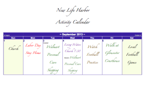 brambles activity calendar